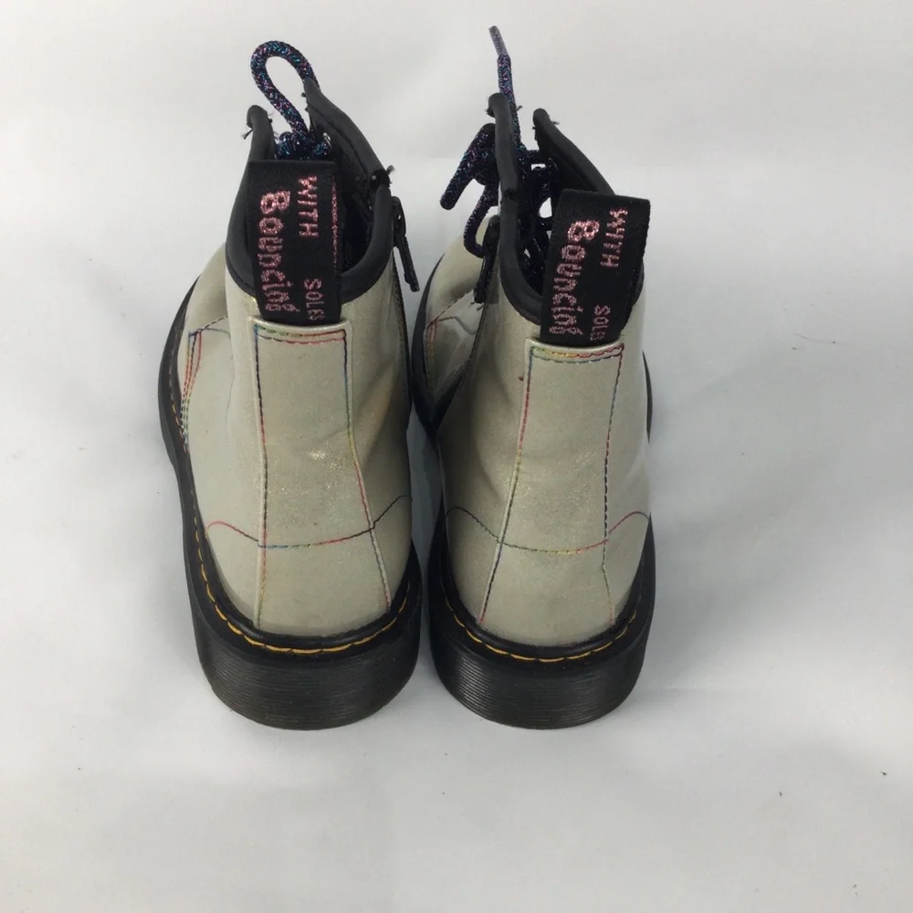 Dr. Martens Junior 1460 Sparkle Rays Lace‎ Up Boots kids size 3